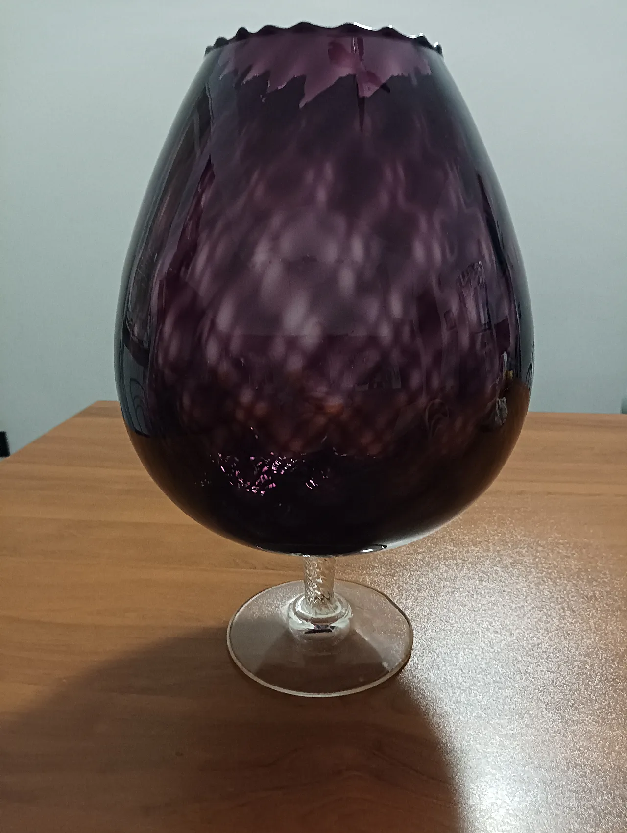 Vaso italiano in vetro viola 6