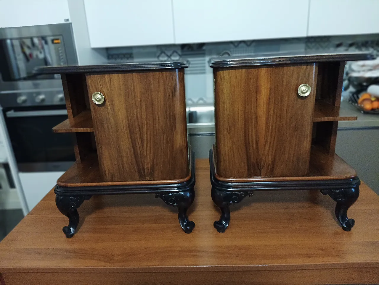 Pair of Decò bedside tables, 30s 11