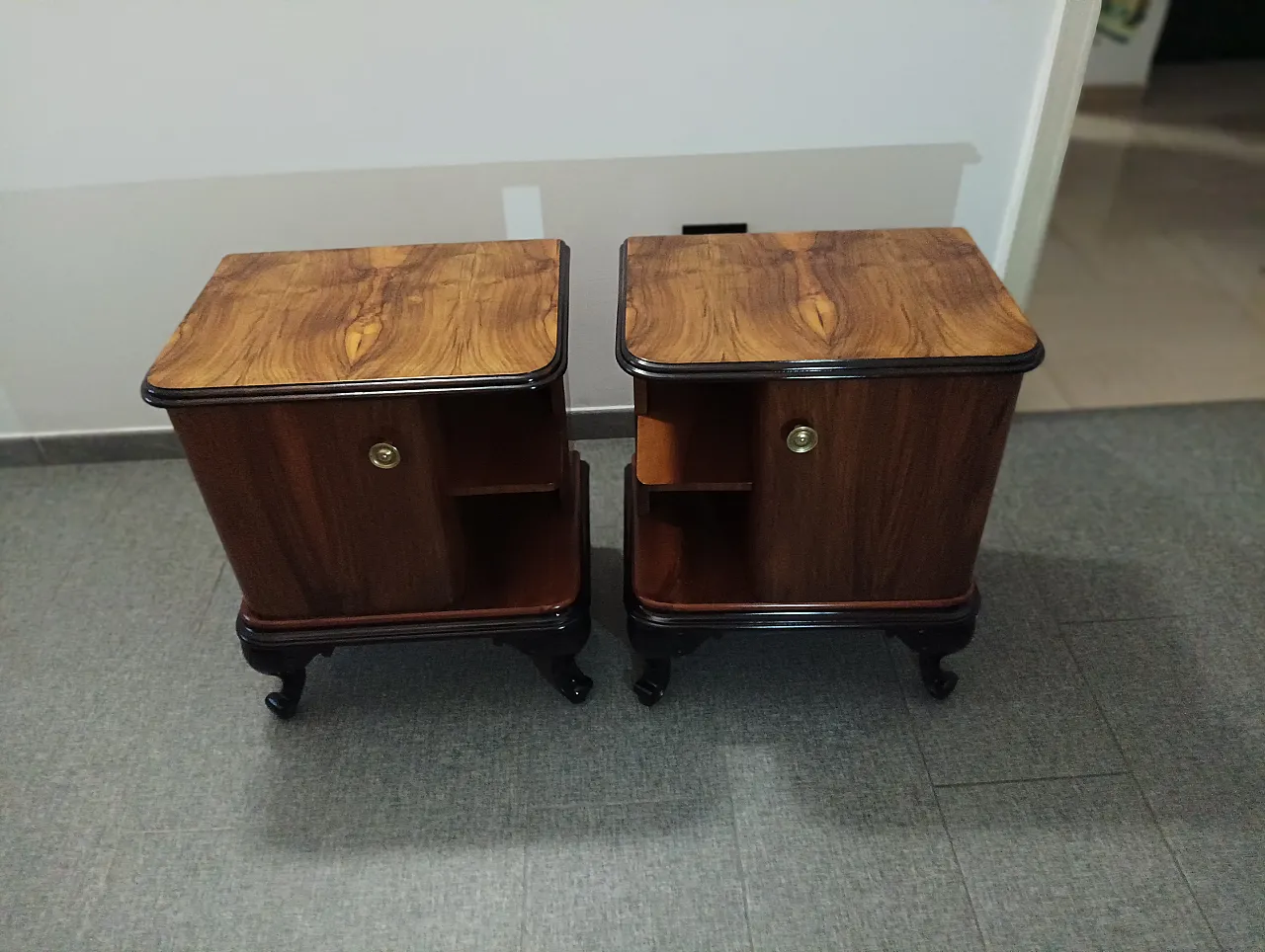 Pair of Decò bedside tables, 30s 15