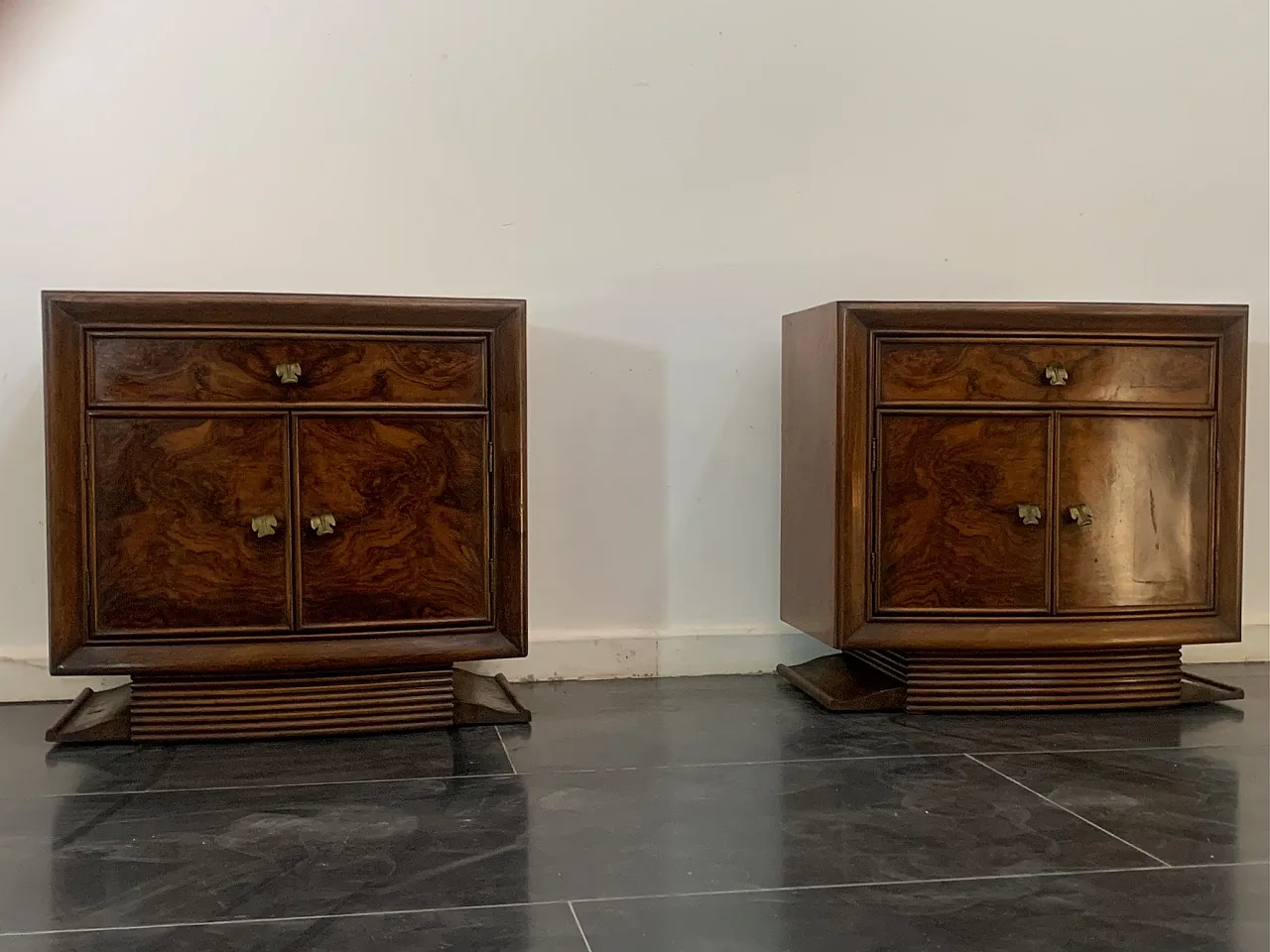 Art Deco Bedside Tables by Premuda Lissone, 1930s, Set of 2 2