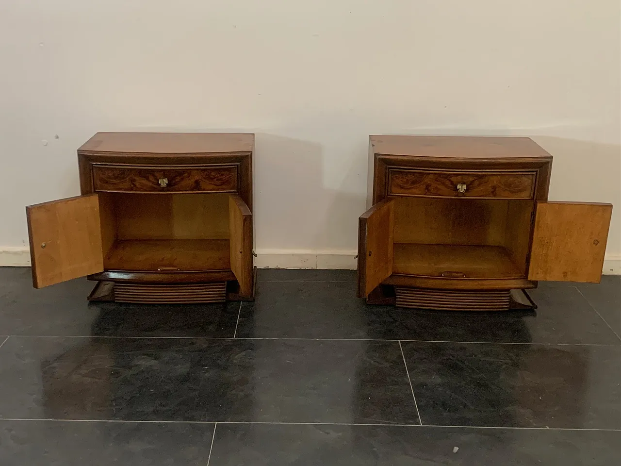 Art Deco Bedside Tables by Premuda Lissone, 1930s, Set of 2 17