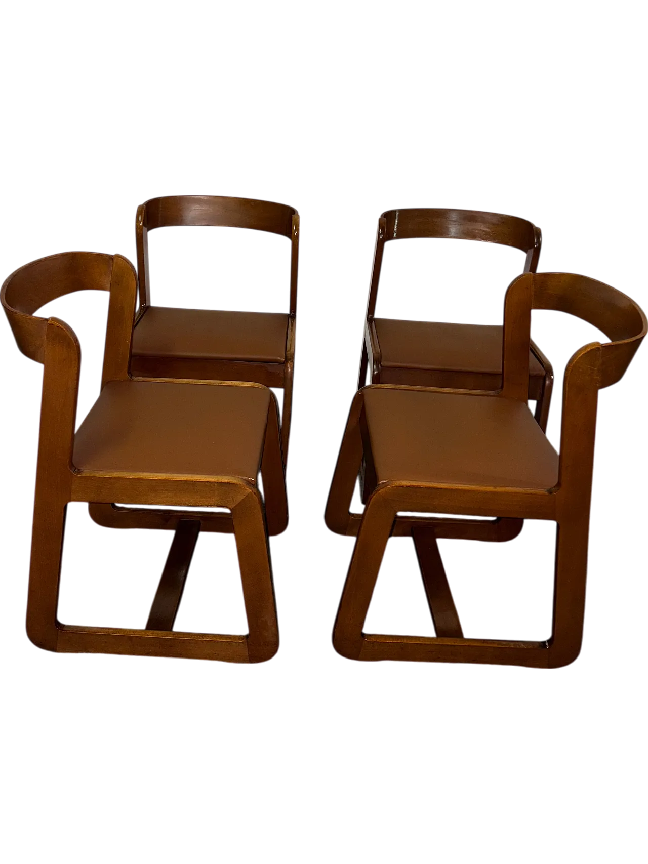 4 chairs by Willy Rizzo for Mario Sabot, 70s 10