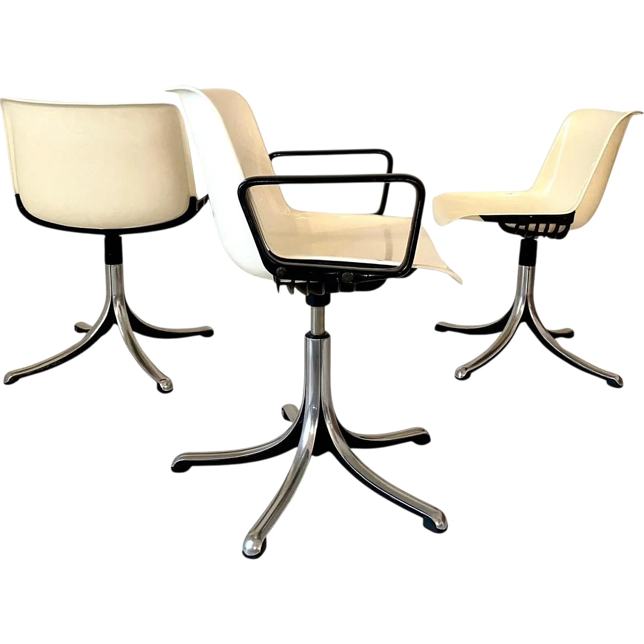 3 office chairs "Modus", Osvaldo Borsani for Tecno, 60s 16