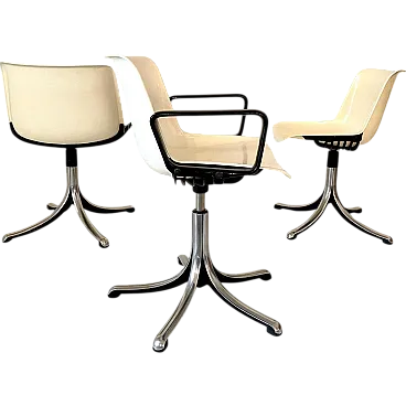 3 office chairs Modus, Osvaldo Borsani for Tecno, 60s