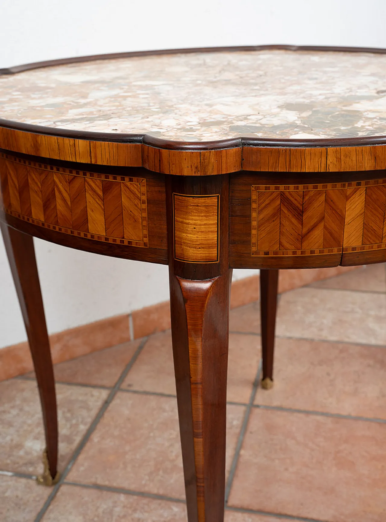 Table Napoleon III in precious exotic woods, 19th century 6