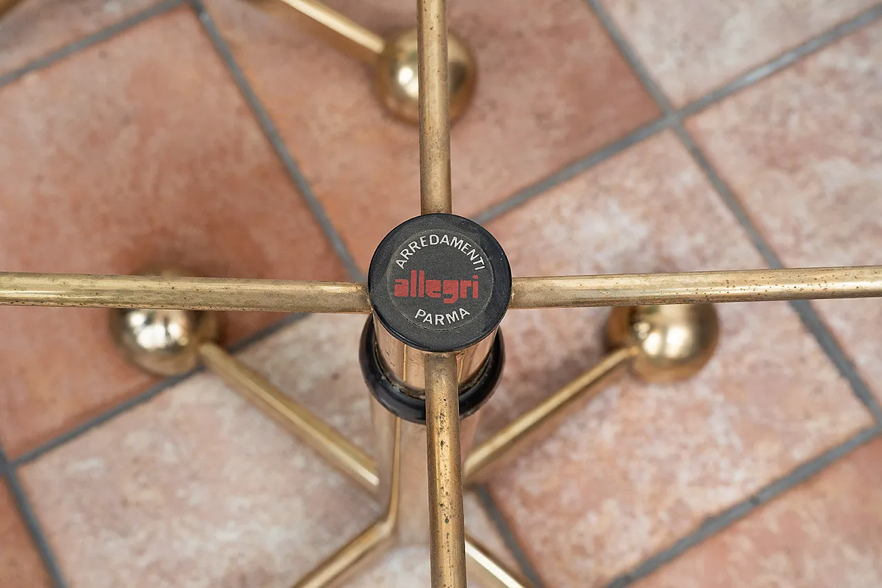 Table in brass and glass of Allegri Furniture Parma 70s. 3