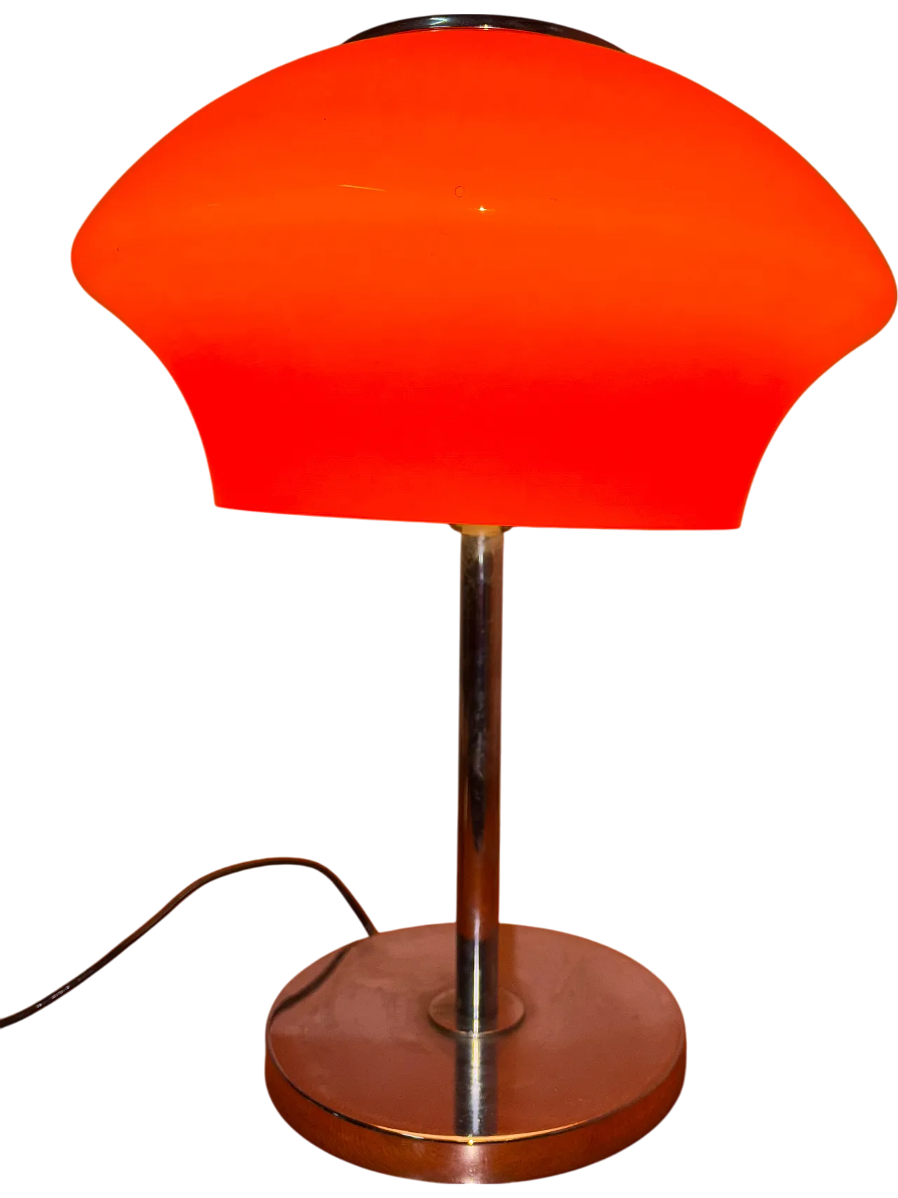 Orange table lamp, 70s 10