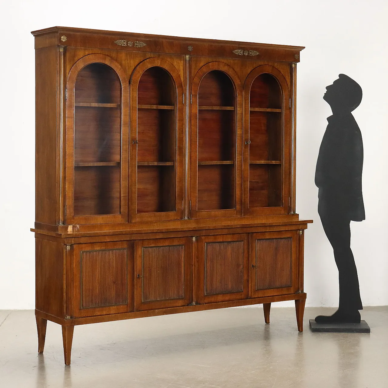 Empire-style wooden bookcase, 1970s 2