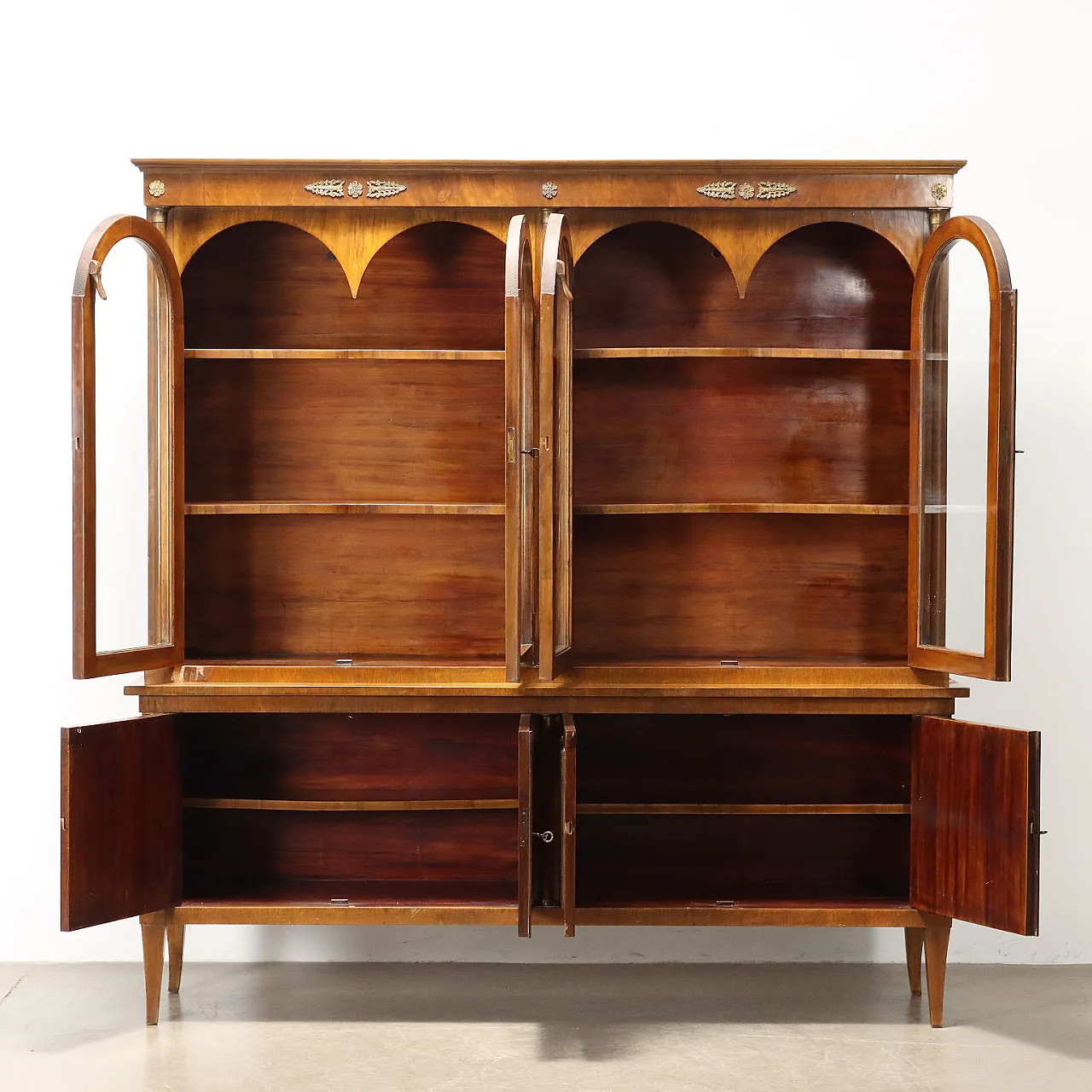 Empire-style wooden bookcase, 1970s 3