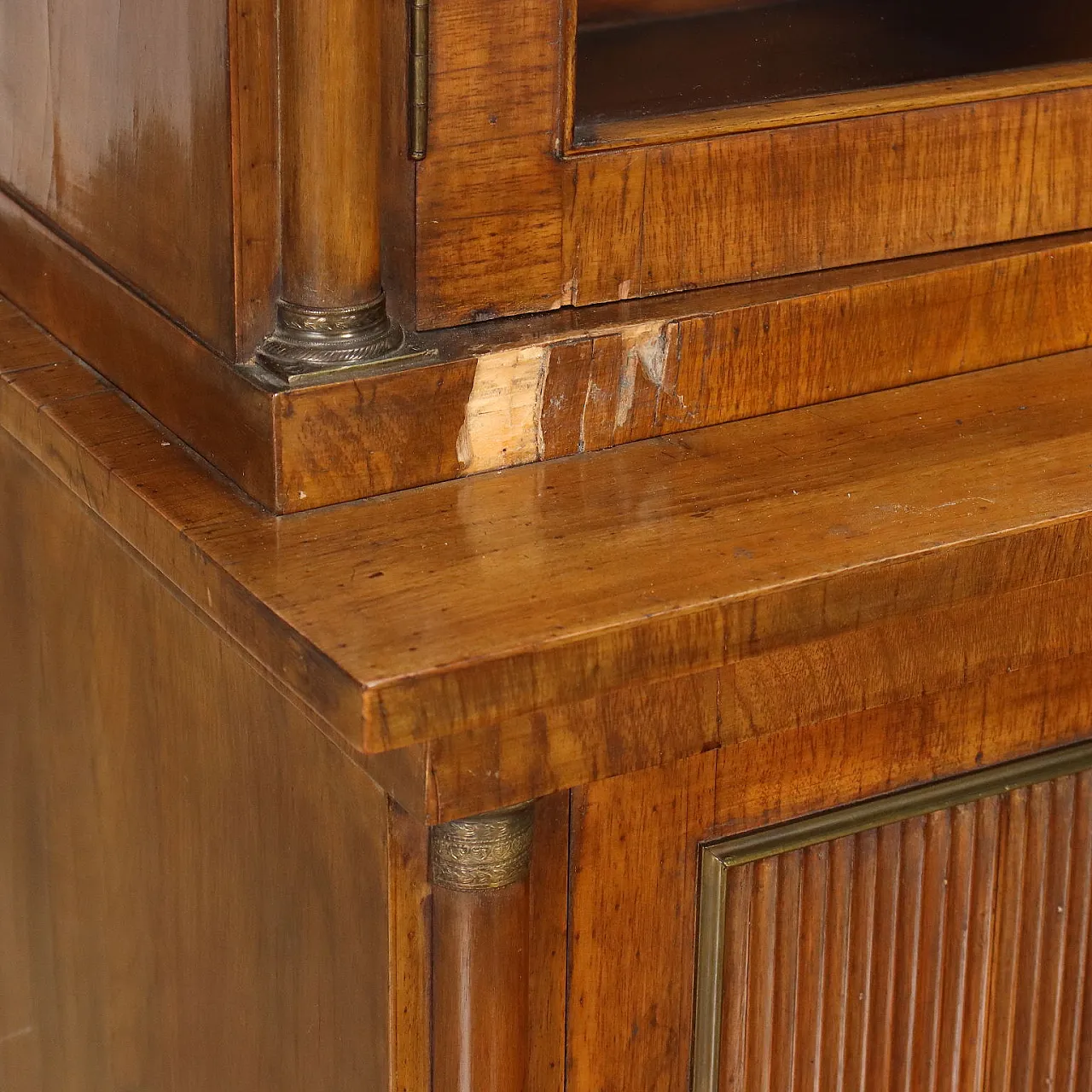 Empire-style wooden bookcase, 1970s 6