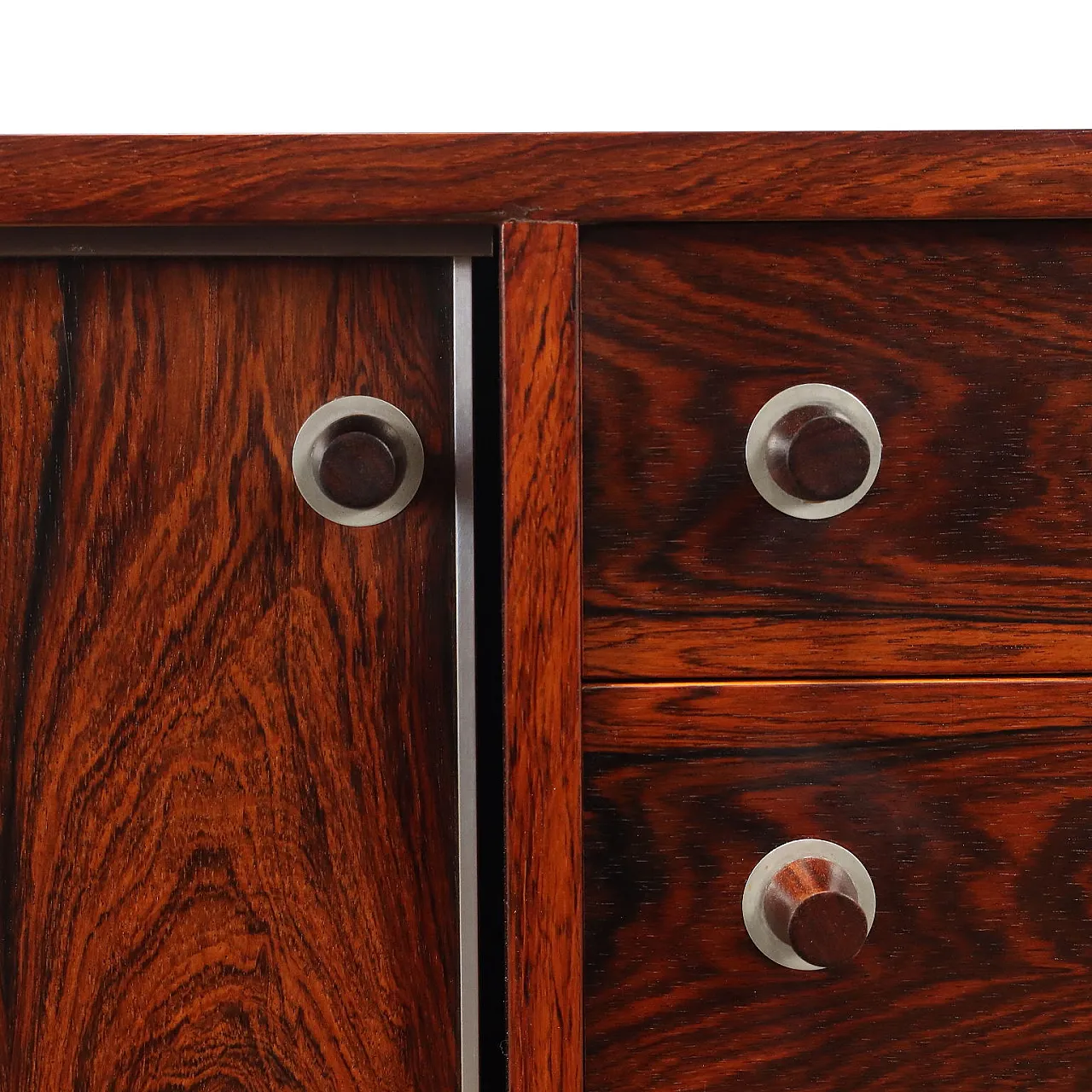 Credenza in legno di jacaranda e alluminio, anni '60 6