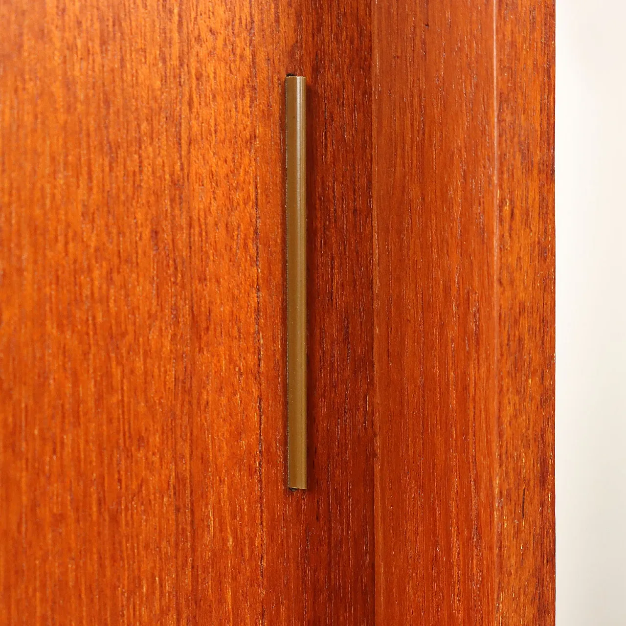 Pair of teak and metal sideboards with sliding doors, 1960s 6