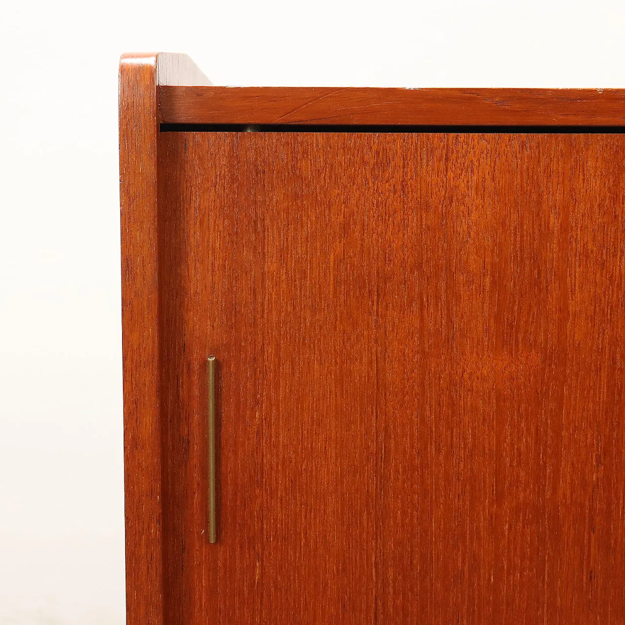 Pair of teak and metal sideboards with sliding doors, 1960s 7