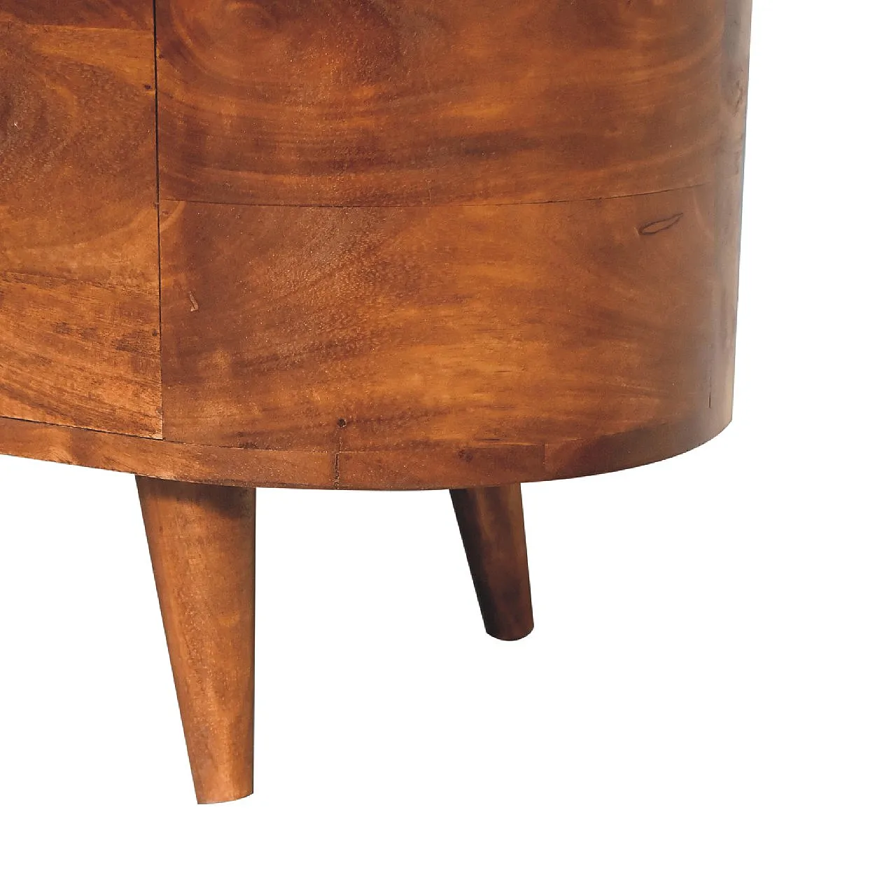 Blanket box rounded lid up solid wood chestnut, 2000 8