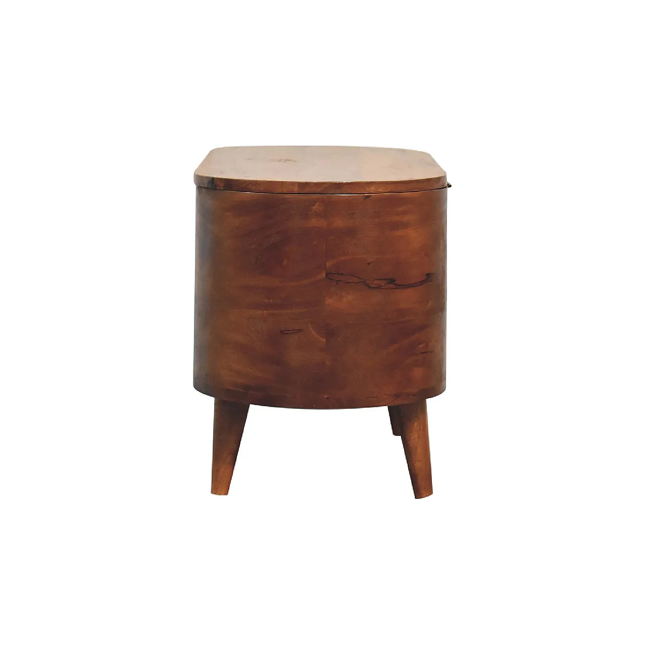 Blanket box rounded lid up solid wood chestnut, 2000 9