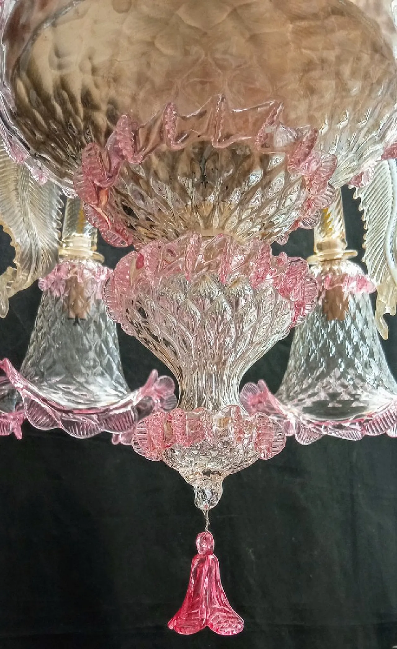 Lampadario in vetro di Murano, anni '70 6