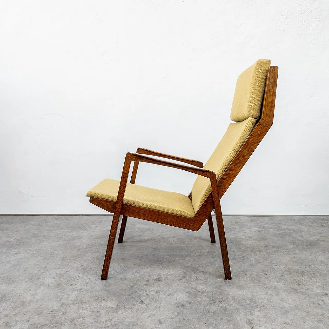 Mid-Century armchair in wood and fabric, 1960s 2