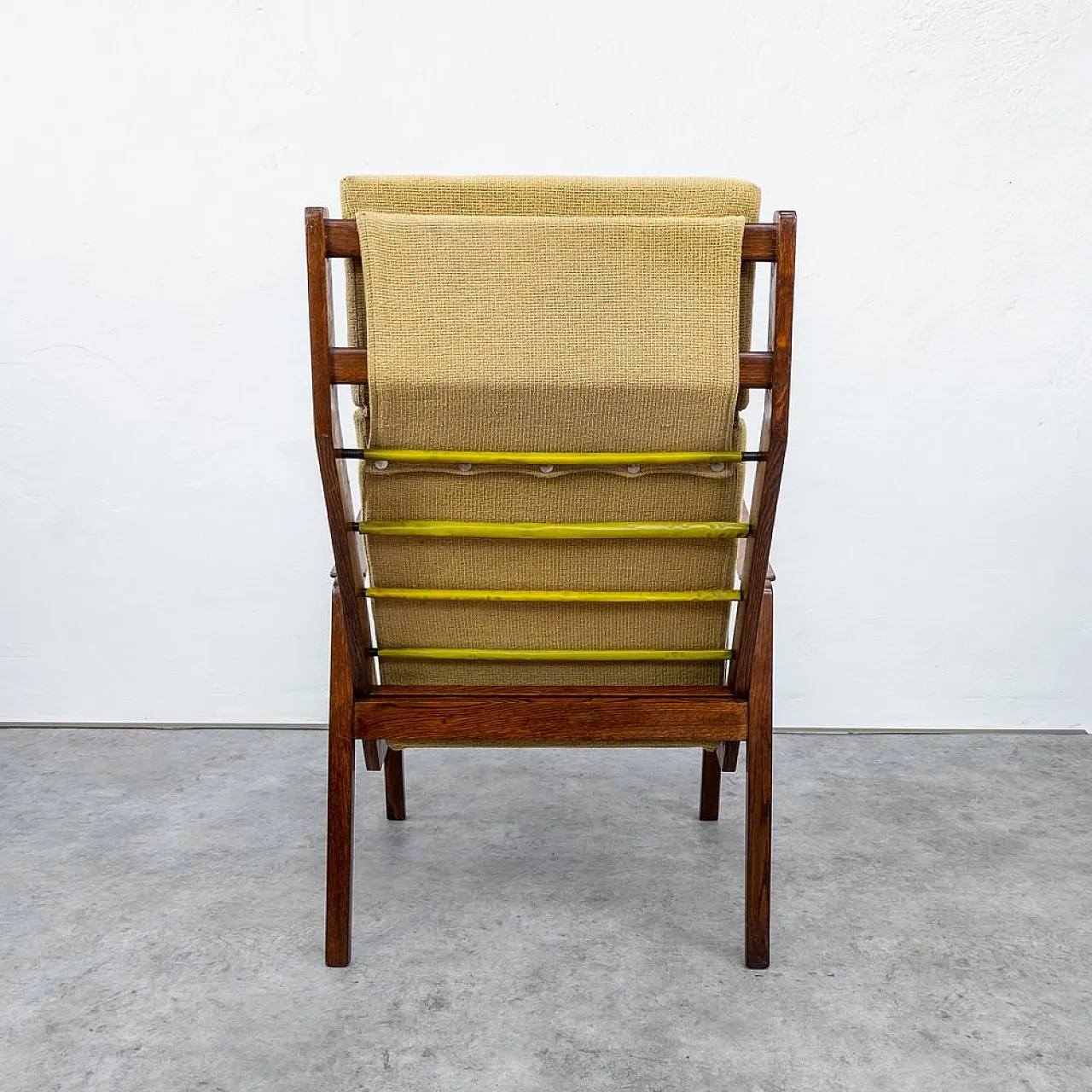 Mid-Century armchair in wood and fabric, 1960s 3