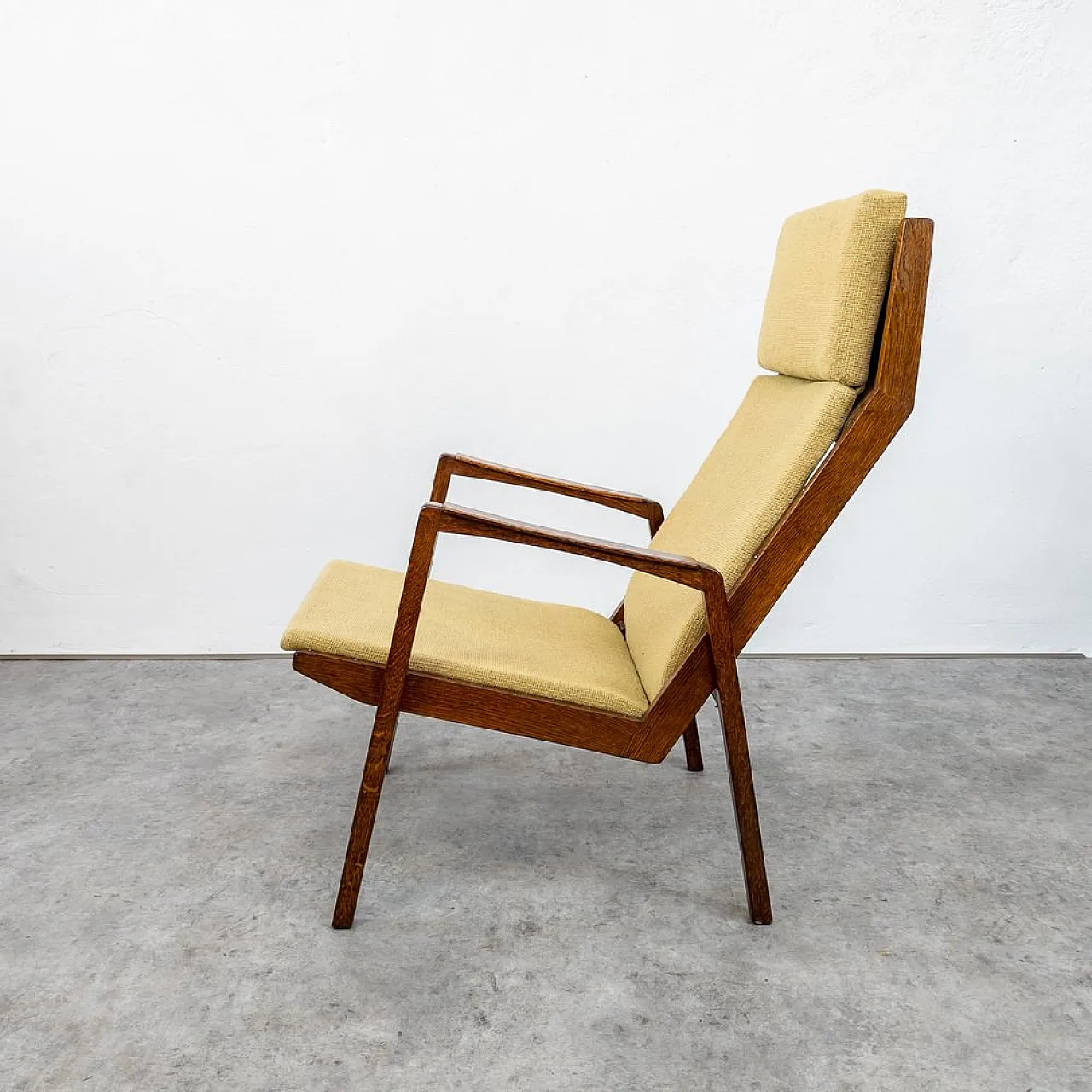 Mid-Century armchair in wood and fabric, 1960s 4