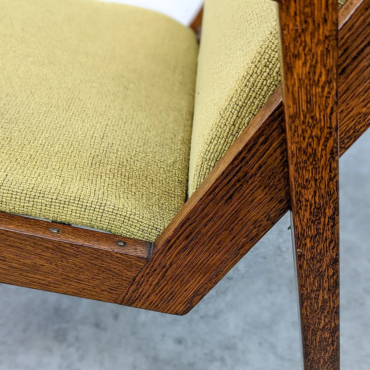 Mid-Century armchair in wood and fabric, 1960s 6