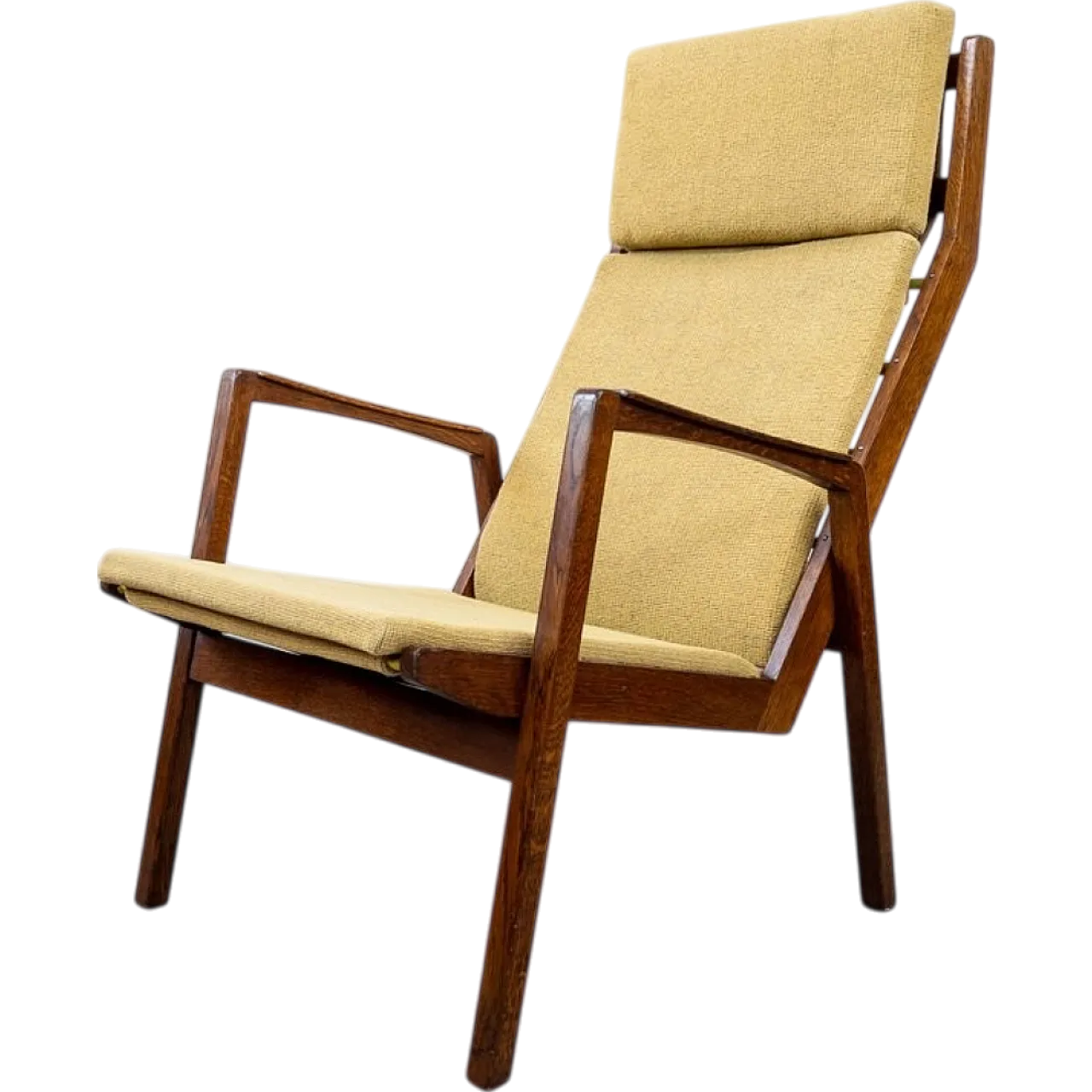 Mid-Century armchair in wood and fabric, 1960s 12