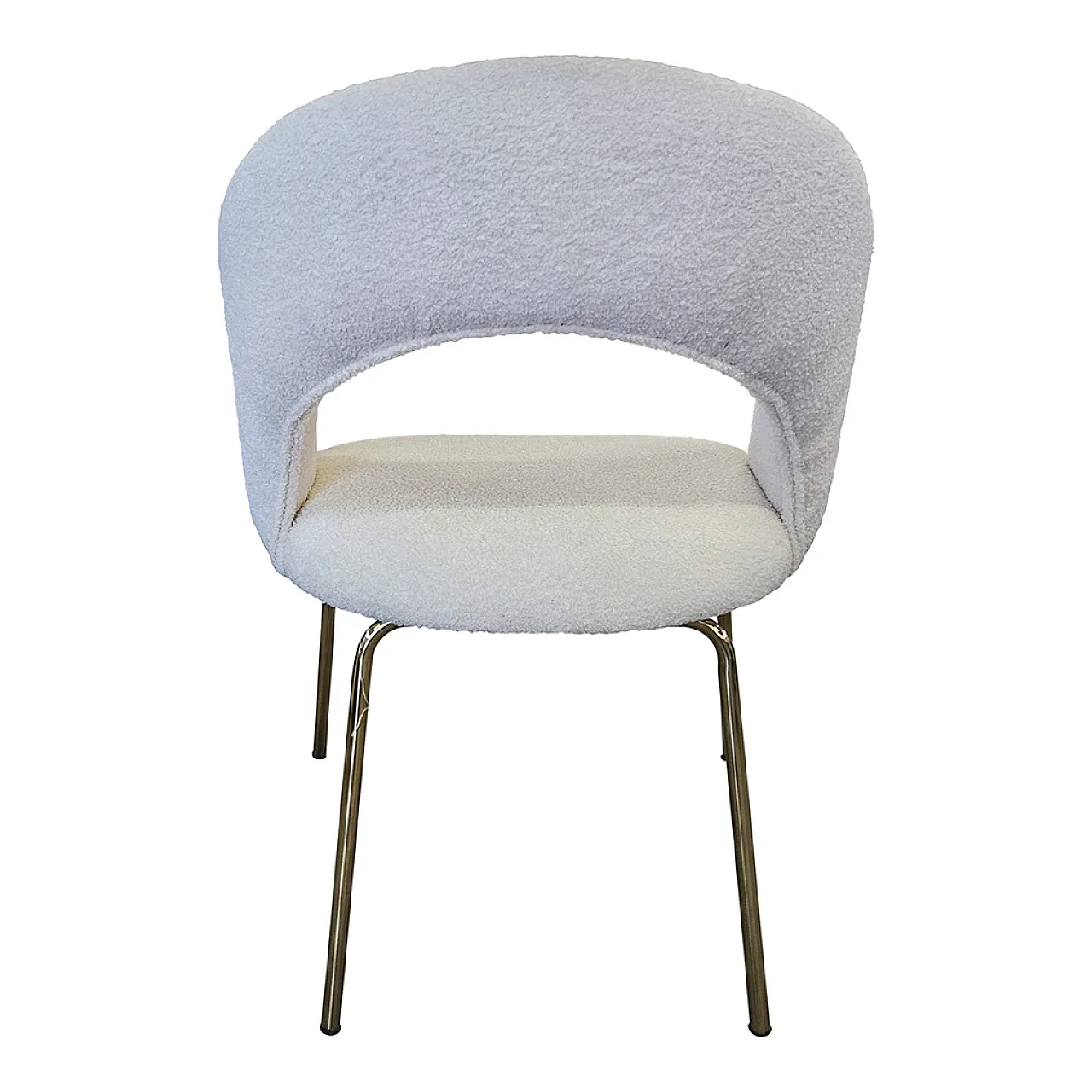 White bouclé chair 9