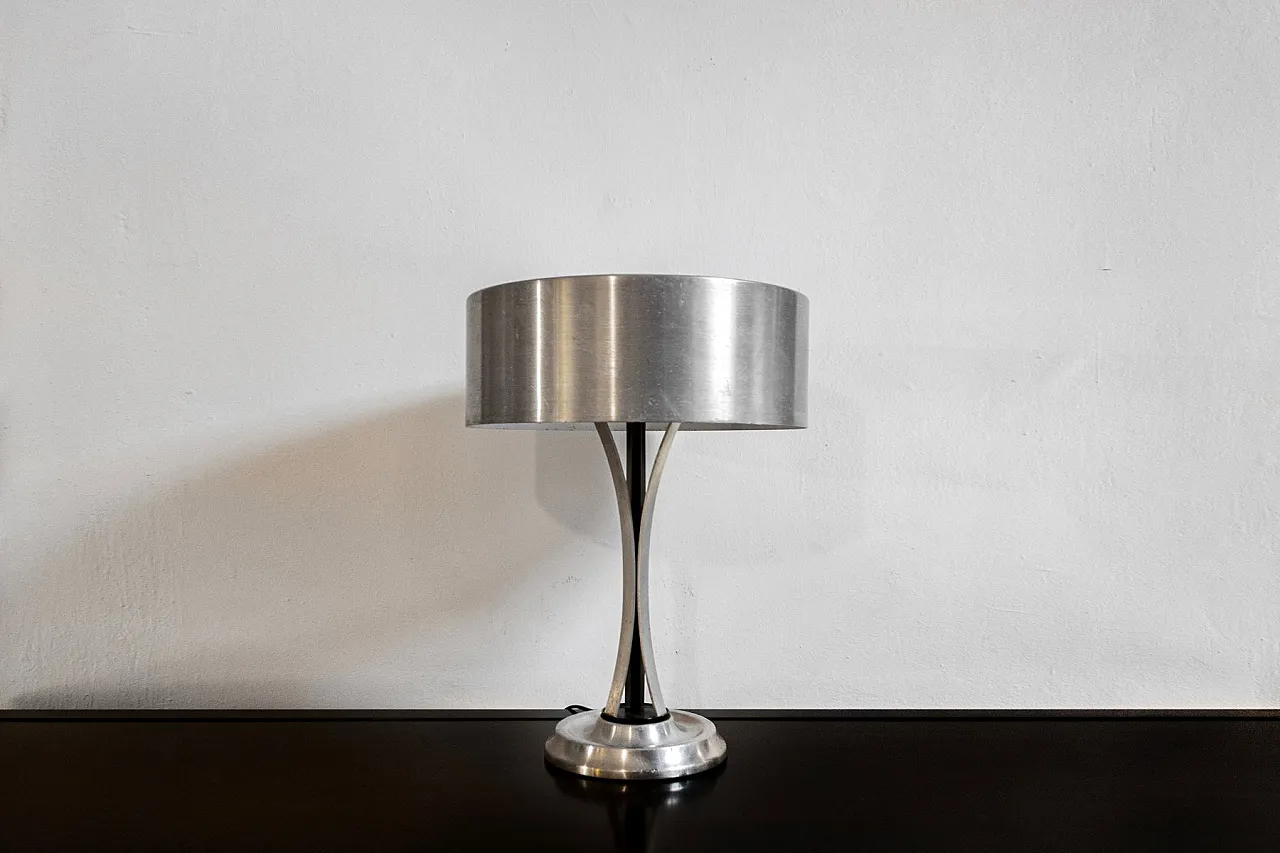 Adjustable nickel table lamp by Oscar Torlasco for Lumi, 1960s 1