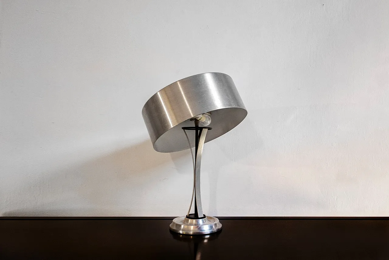 Adjustable nickel table lamp by Oscar Torlasco for Lumi, 1960s 2