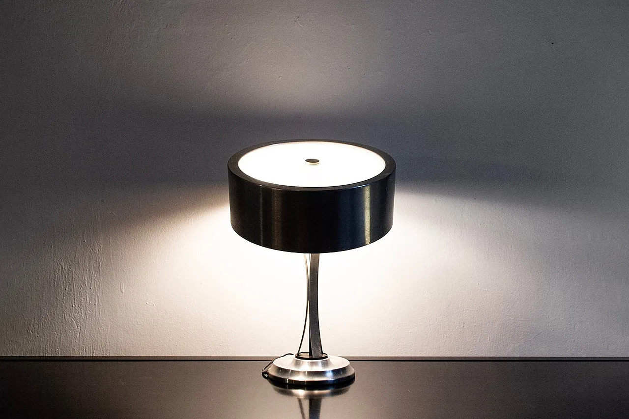 Adjustable nickel table lamp by Oscar Torlasco for Lumi, 1960s 3