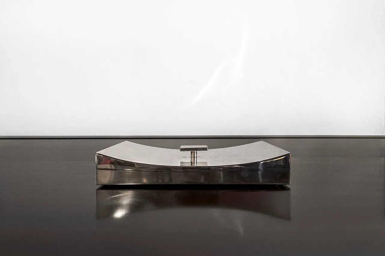 Silver-plated metal box, 1970s 2