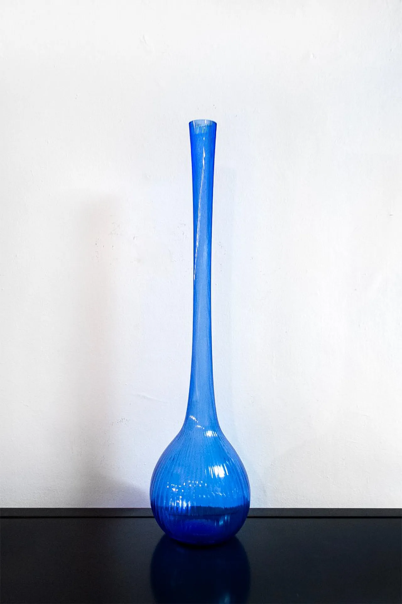 Blue crystal vase by Daum, 1960s 1