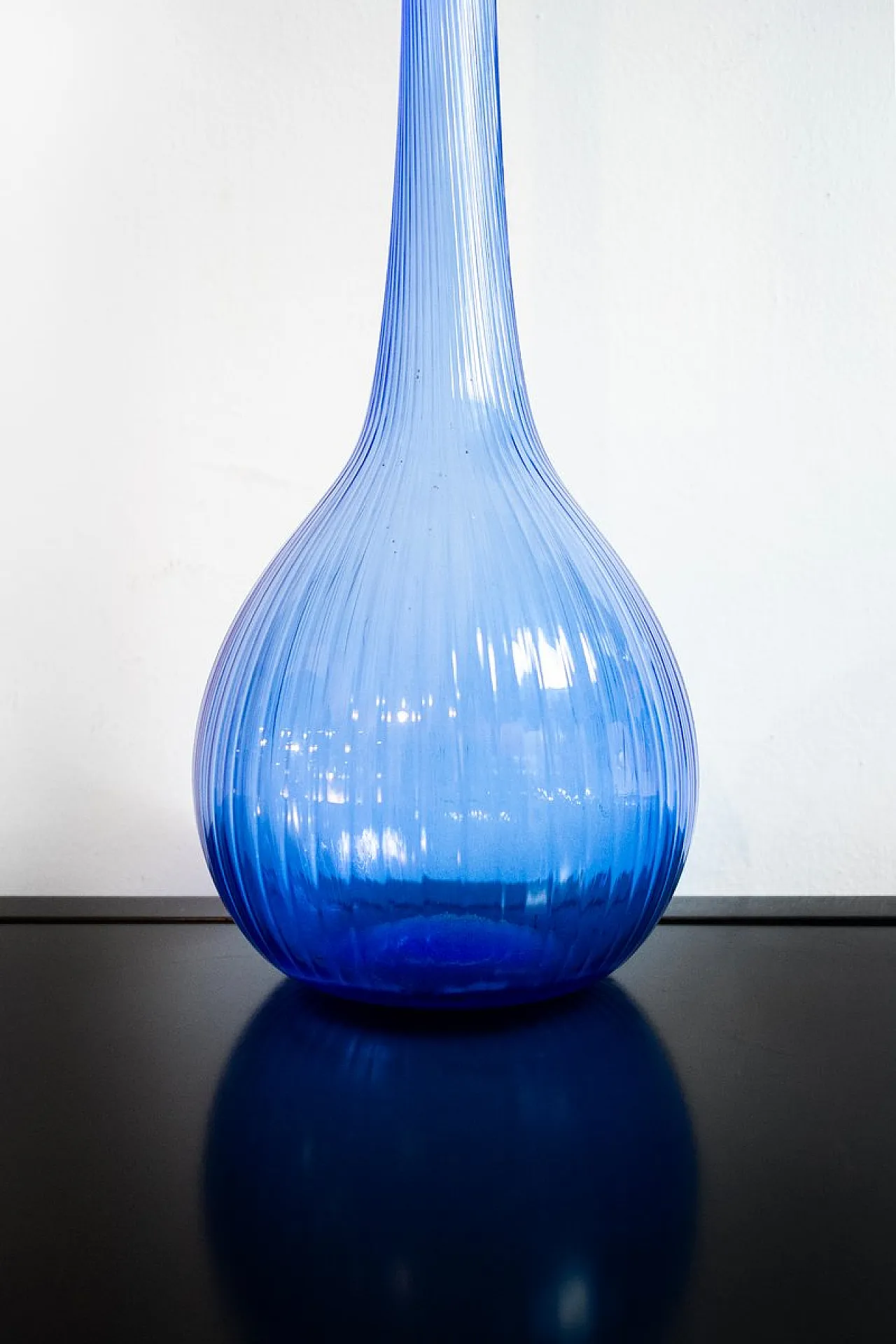 Blue crystal vase by Daum, 1960s 3