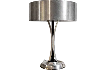 Adjustable nickel table lamp by Oscar Torlasco for Lumi, 1960s