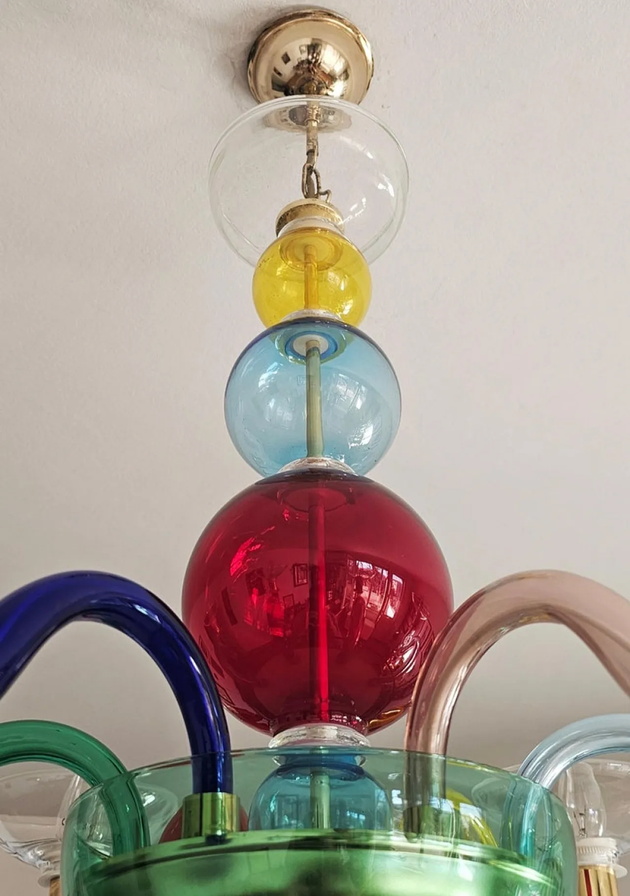 Lampadario vetro di Murano di Gio Ponti per Venini, anni '70 6