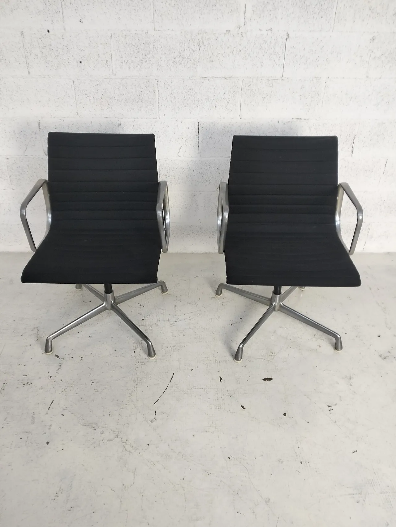 Set of 2 Alumini Chair EA108 by Charles and Ray Eames for ICF, 1960 8