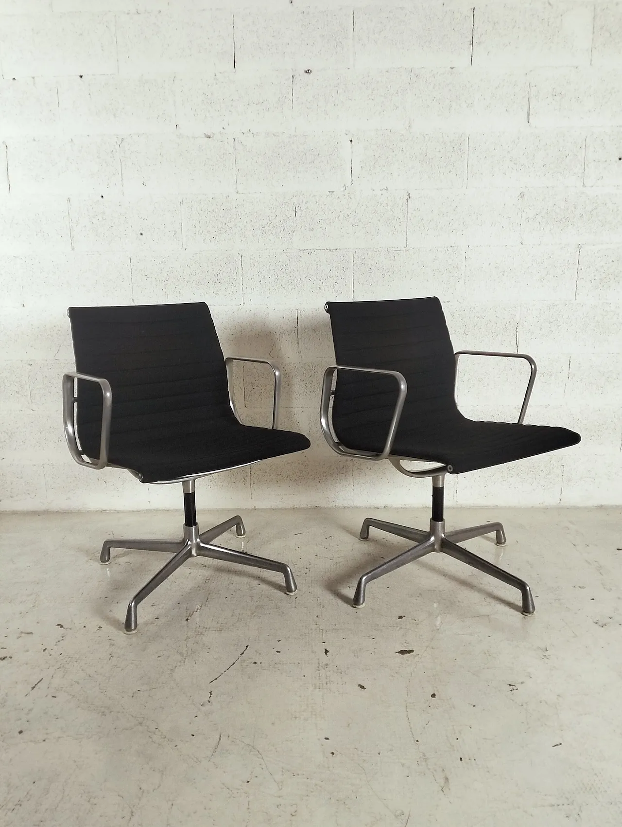 Set of 2 Alumini Chair EA108 by Charles and Ray Eames for ICF, 1960 11