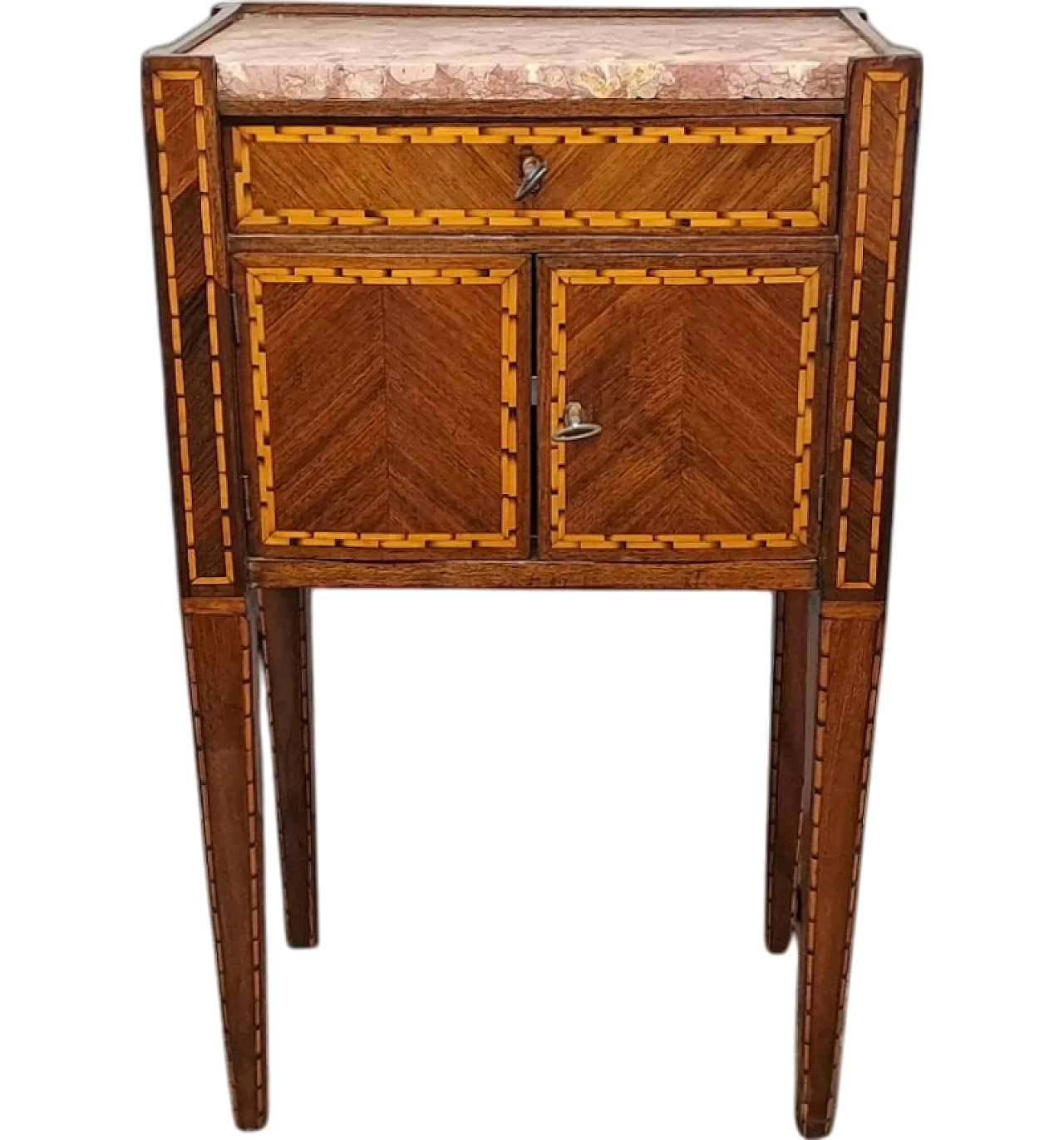 Louis XVI Genoese side table in Rosewood and marble, 18th century 11