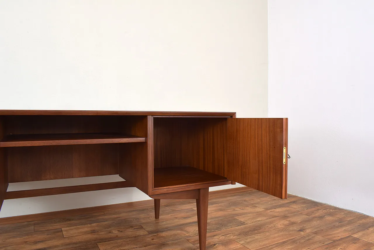 Mid-Century Teak Desk by Franz Ehrlich for Deutsche Werkstätten Heller 15