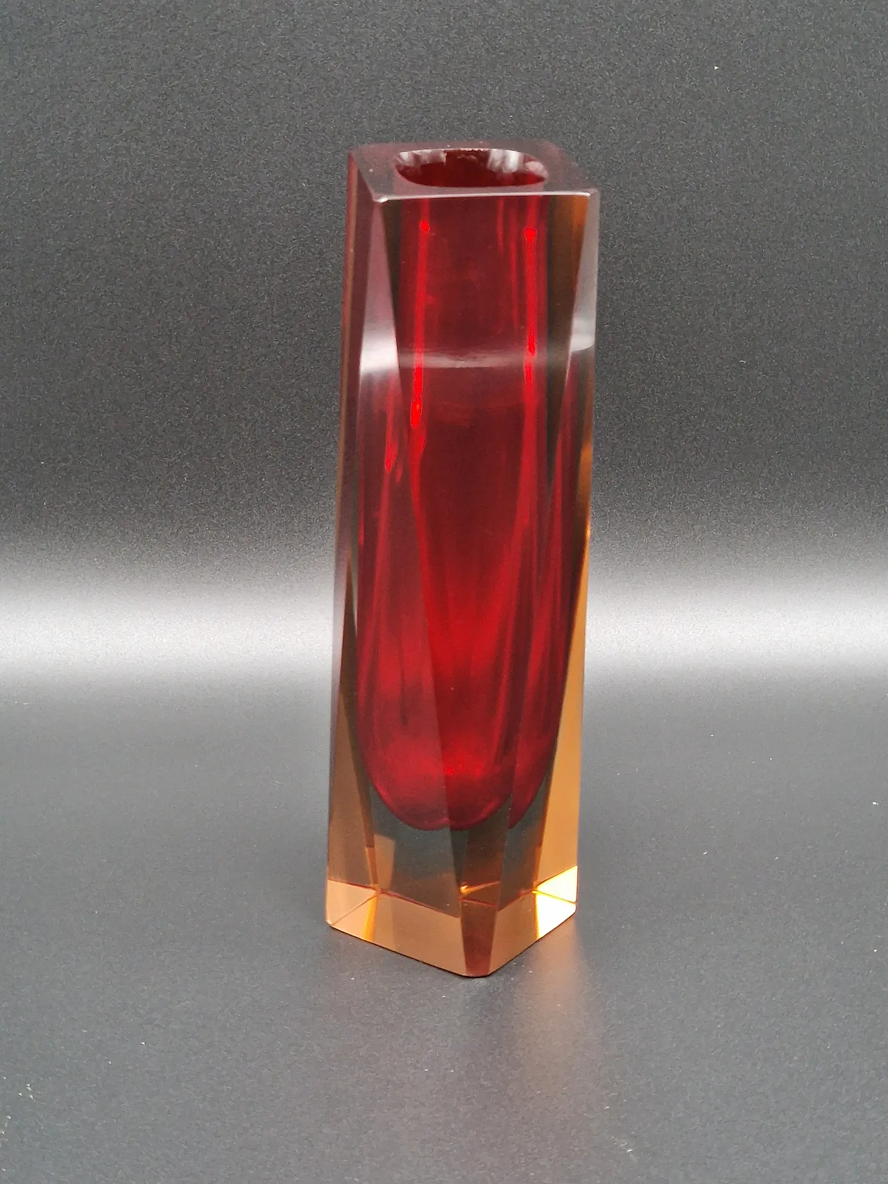 Submerged glass vase of Murano by Flavio Poli for Seguso, 1960s 1