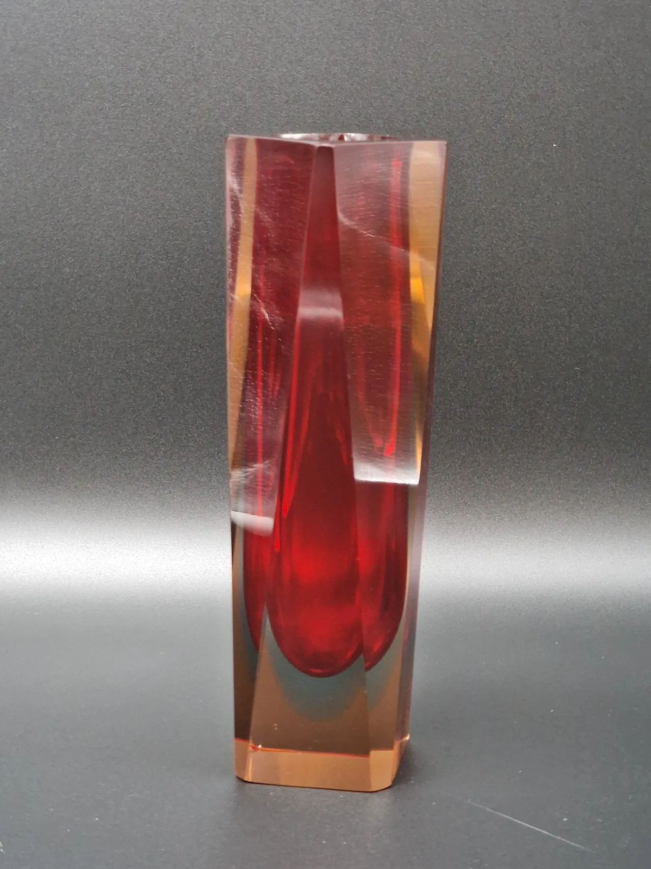 Submerged glass vase of Murano by Flavio Poli for Seguso, 1960s 4