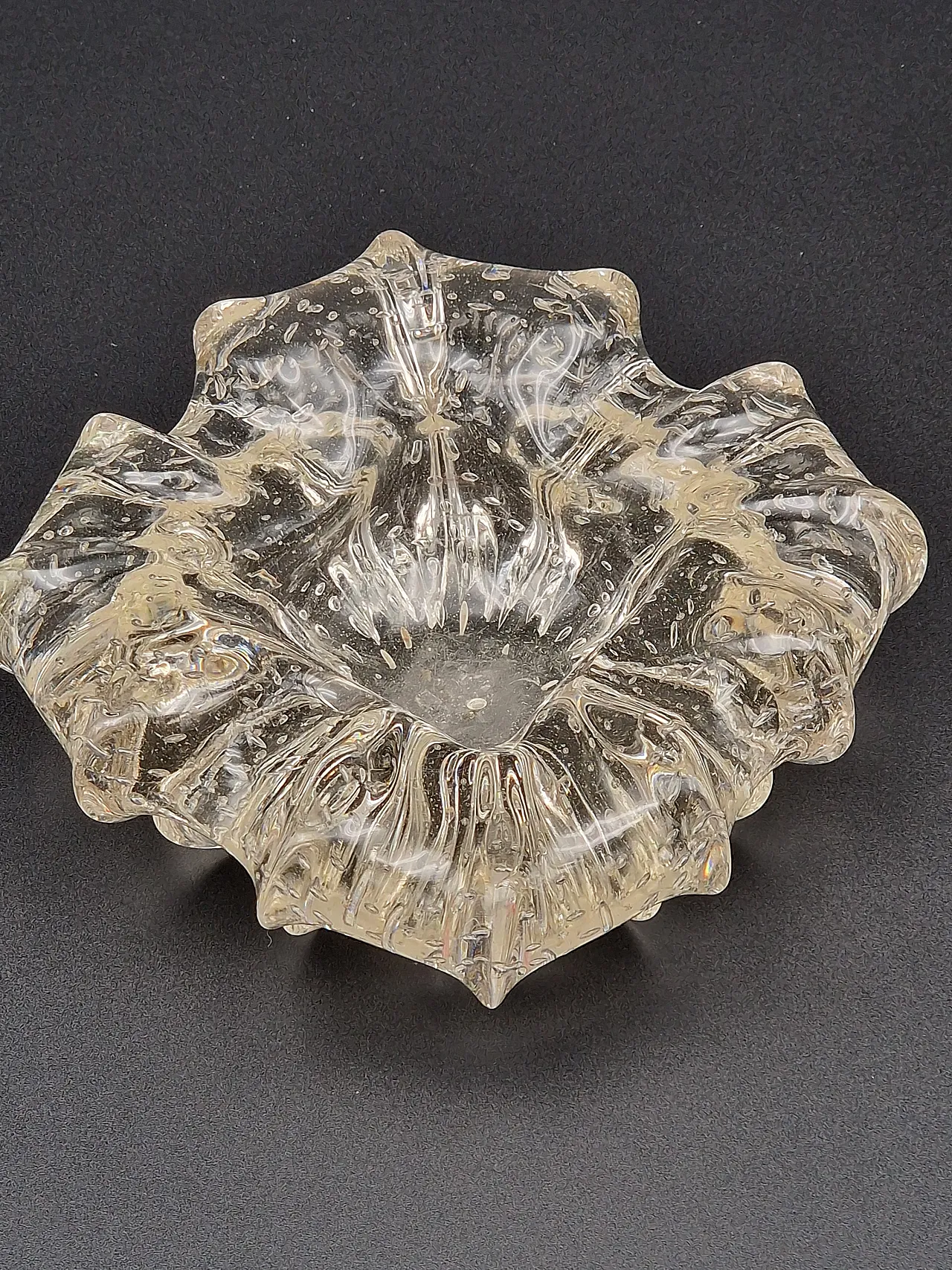 Murano glass ashtray bullicante by Barovier, 1970s 1