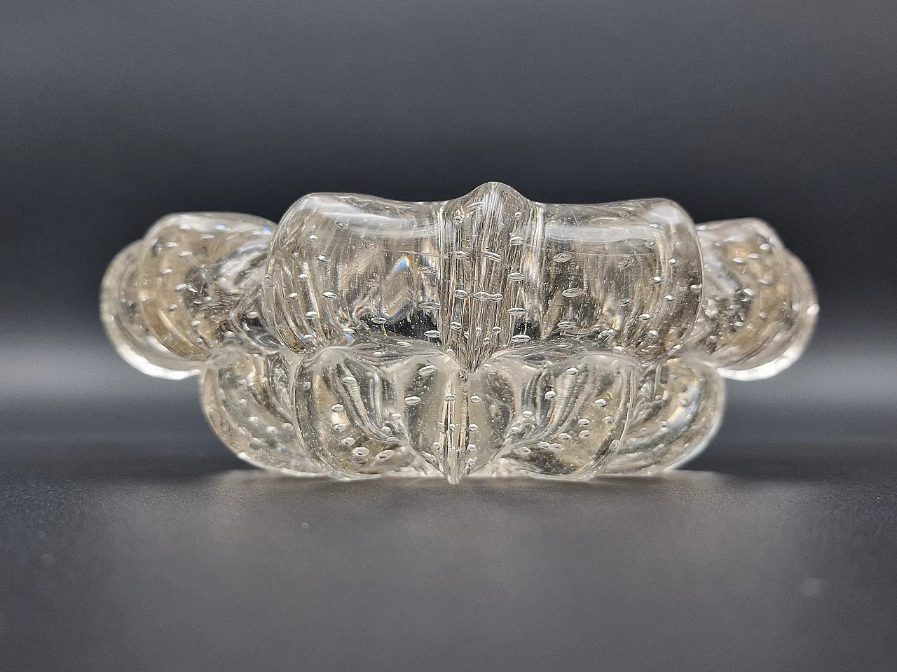 Murano glass ashtray bullicante by Barovier, 1970s 4