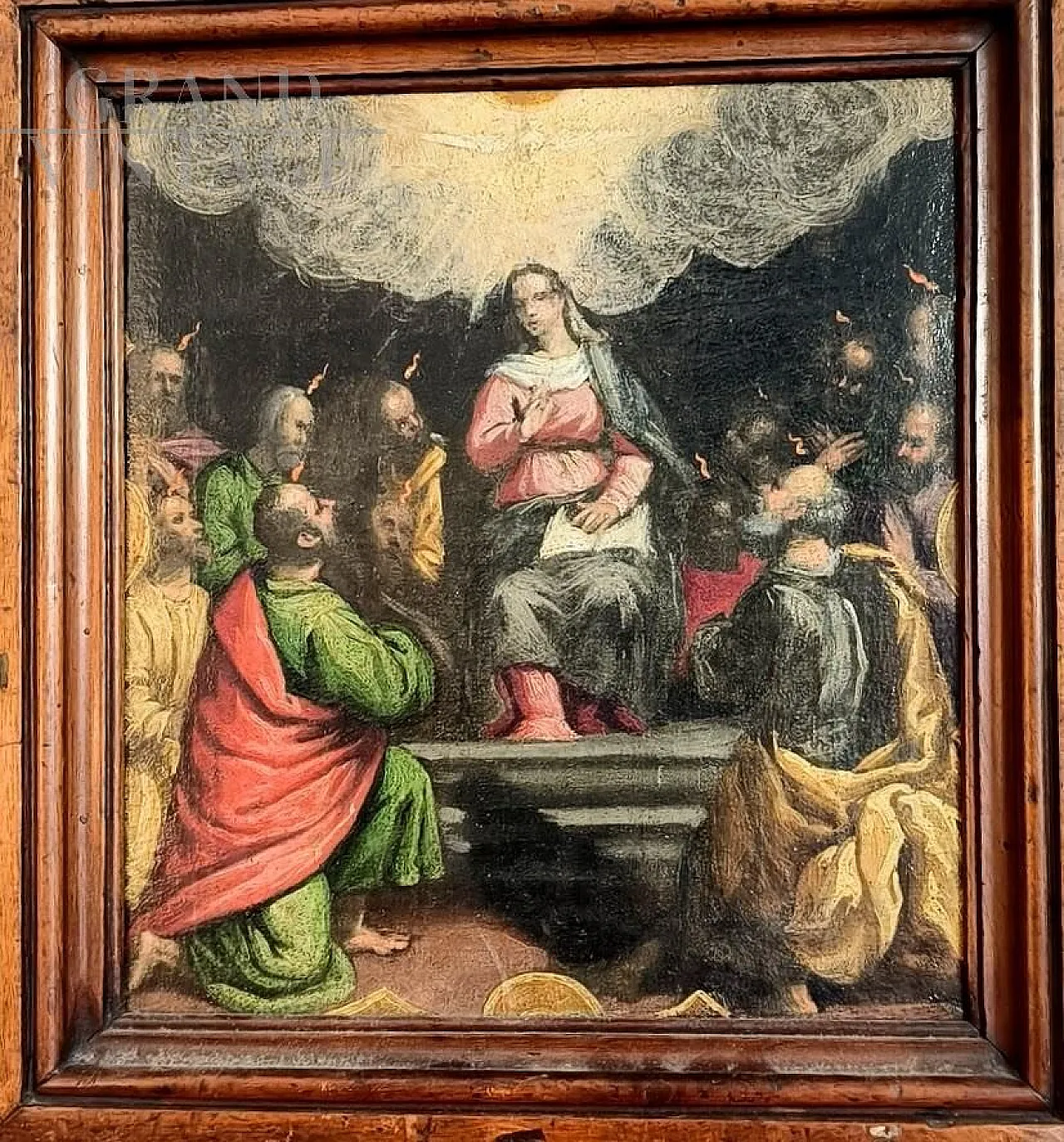 Virgin Mary and Pentecost, oil on canvas, 17th century 4