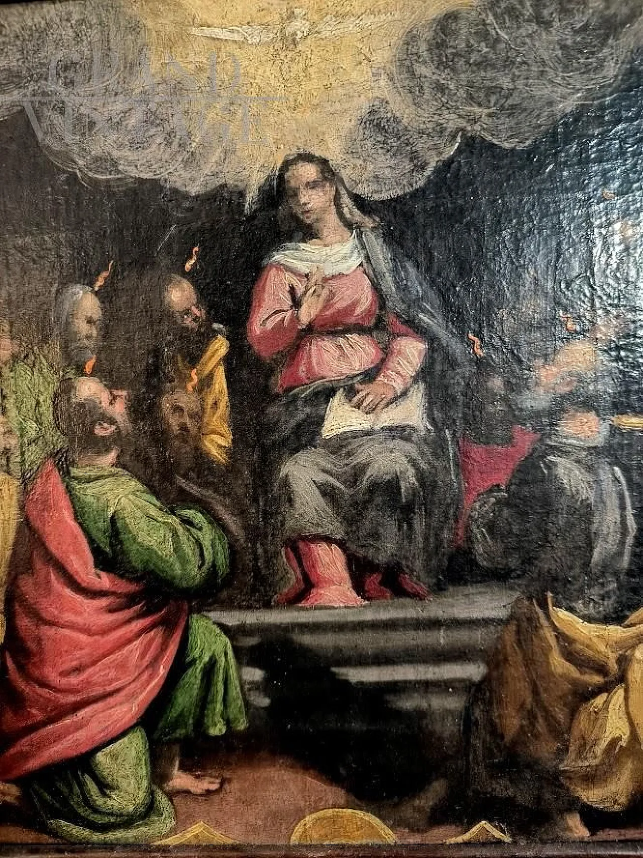 Virgin Mary and Pentecost, oil on canvas, 17th century 6