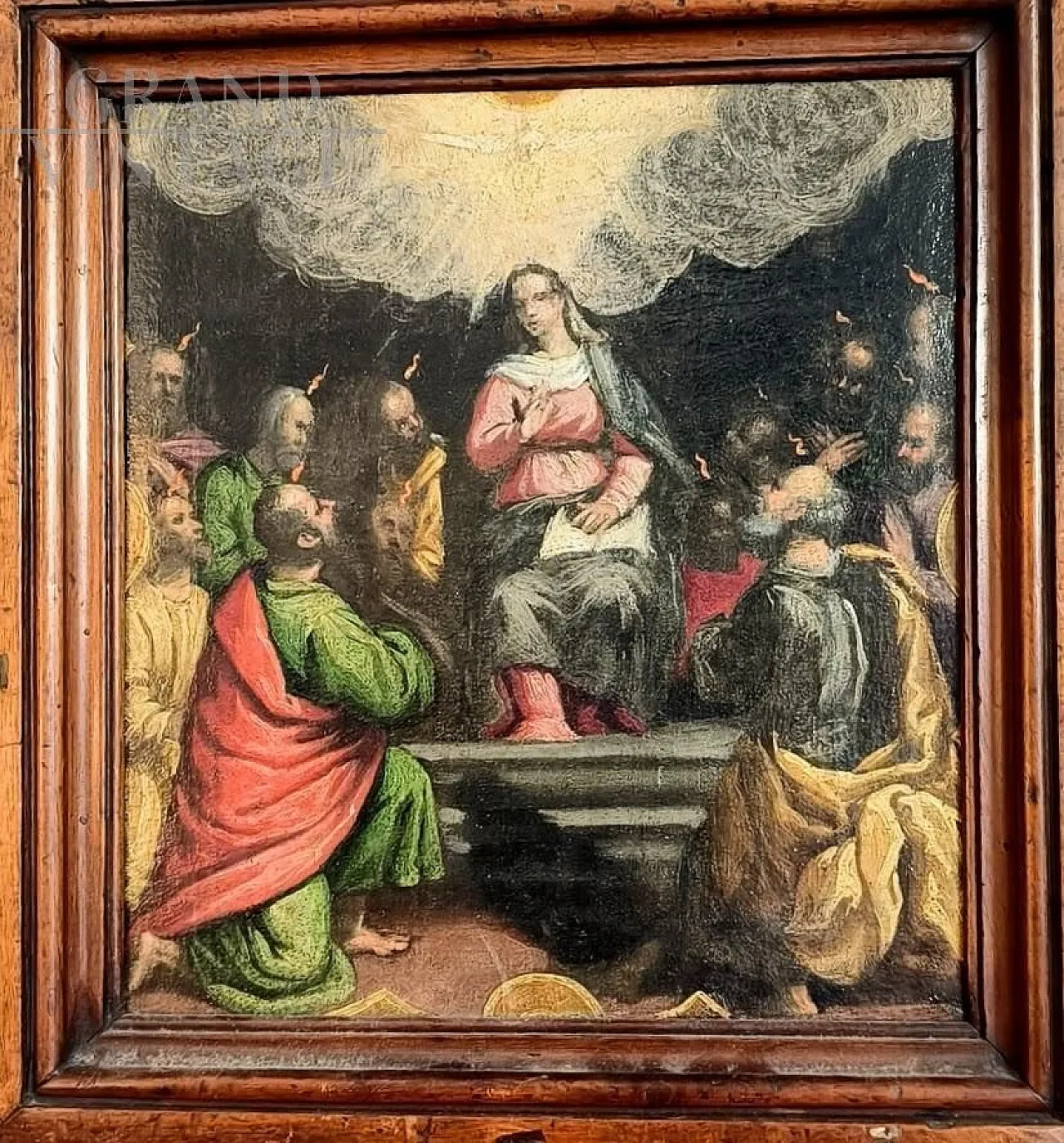 Virgin Mary and Pentecost, oil on canvas, 17th century 8