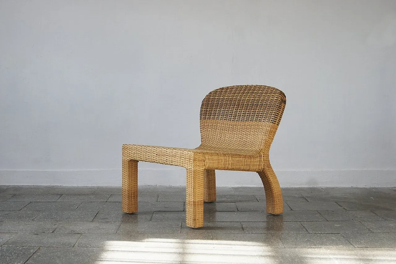 Wood and rattan chair by Thomas Sandell for Ikea, 2000s 1