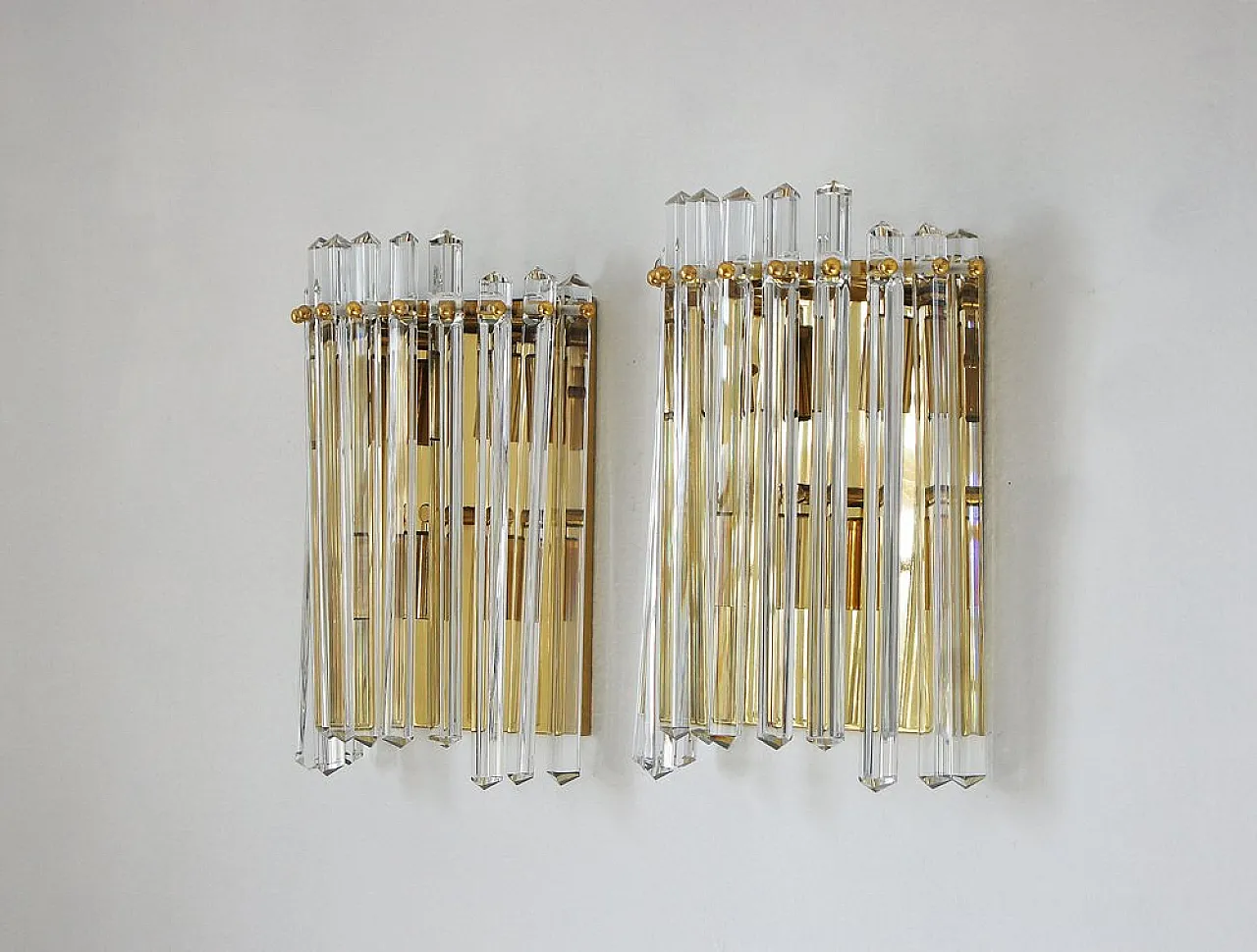 Pair of large wall lamps in Venini style, 1960s 2