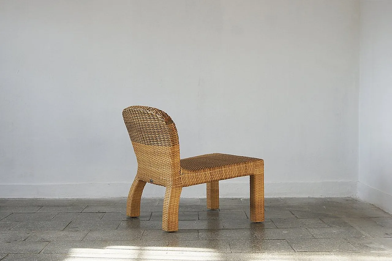 Wood and rattan chair by Thomas Sandell for Ikea, 2000s 3