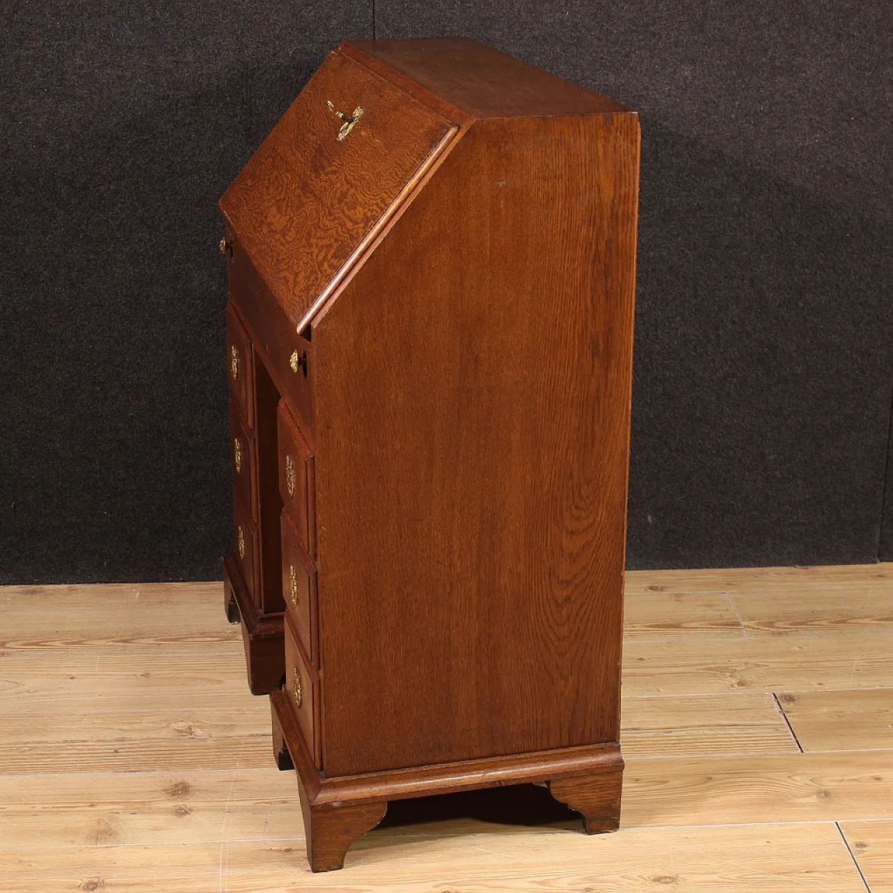 Dutch flap desk in oak, 20th century 6