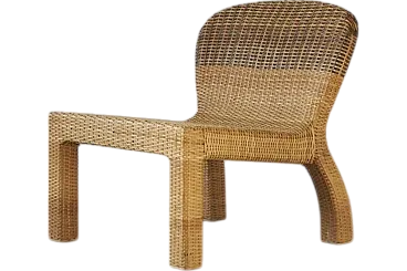 Wood and rattan chair by Thomas Sandell for Ikea, 2000s